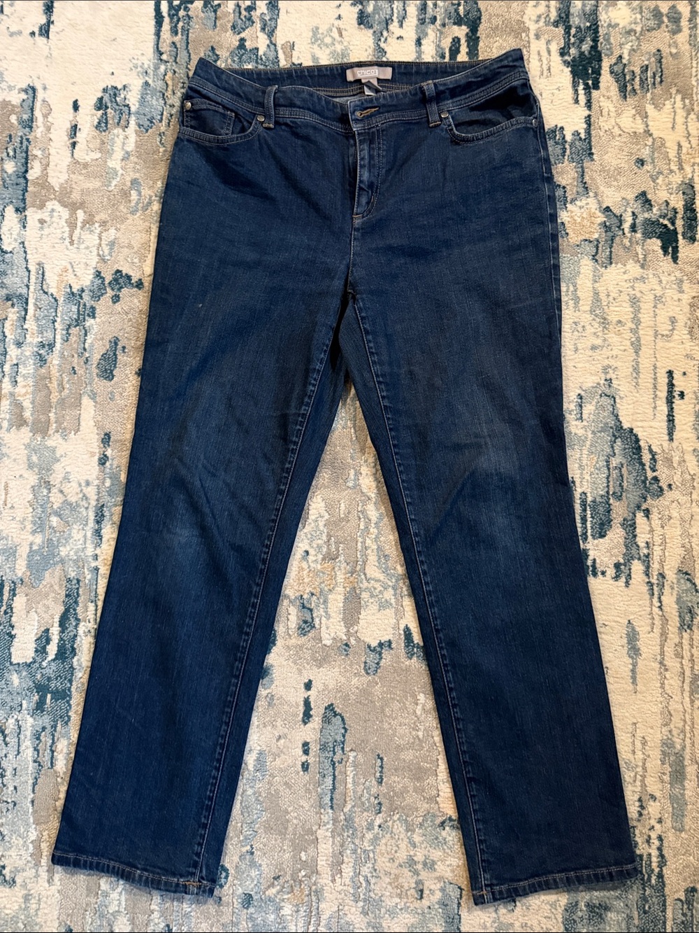Women’s Dark Blue Straight-Leg Jeans